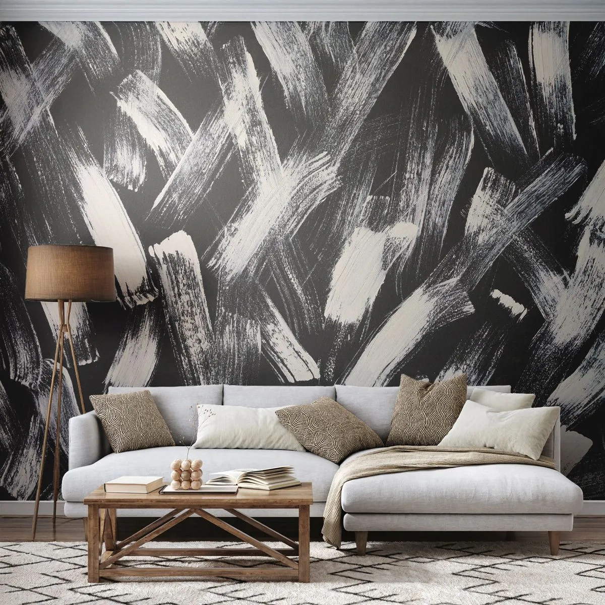 Tapet Standard Eco - Abstracție în spirit industrial - Bucată, Modern, Periajul - 150x105 cm