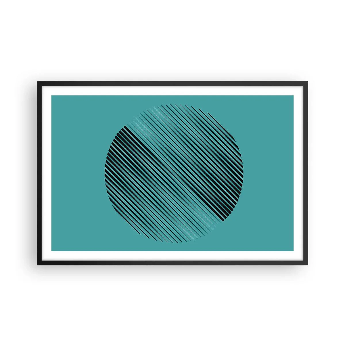 Poster în ramă neagră - Cercul - o variație geometrică - 91x61 cm