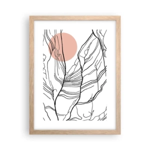 Poster în ramă de stejar deschis - Într-o rețea de crengi - 30x40 cm