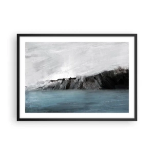 Poster în ramă neagră - Apă - pământ: lupta elementelor - 70x50 cm