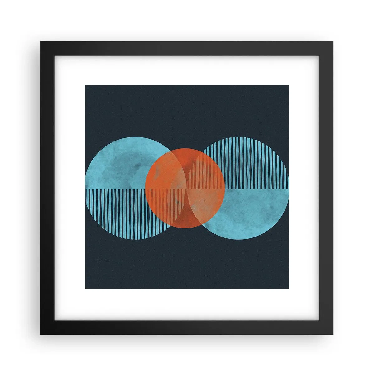Poster în ramă neagră - Compoziție simetrică - 30x30 cm