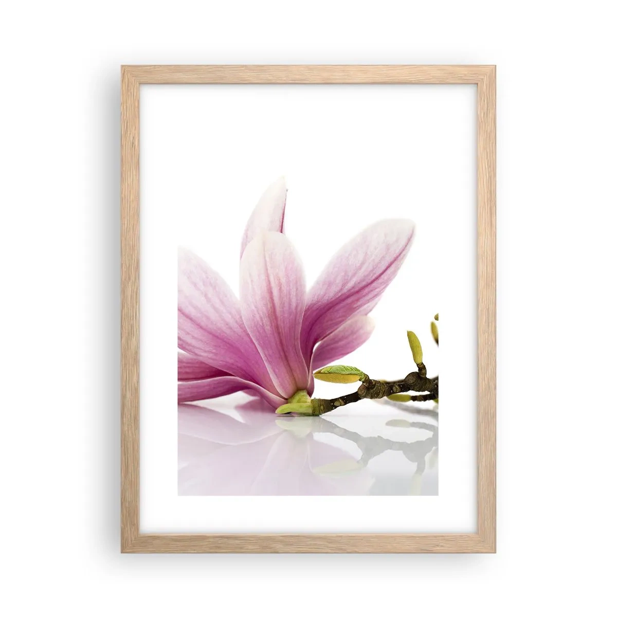 Poster în ramă de stejar deschis - Delicate ca o adiere de primăvară - 30x40 cm
