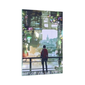 Tablou pe sticlă - Două lumi - 70x100 cm