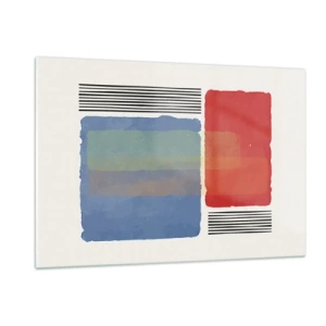 Tablou pe sticlă - Spiritul și litera geometriei - 120x80 cm