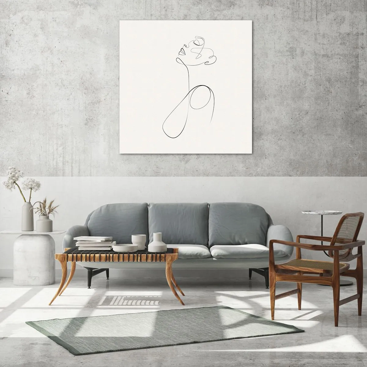 Tablou pe sticlă - Încâlcită în vise - 60x60 cm