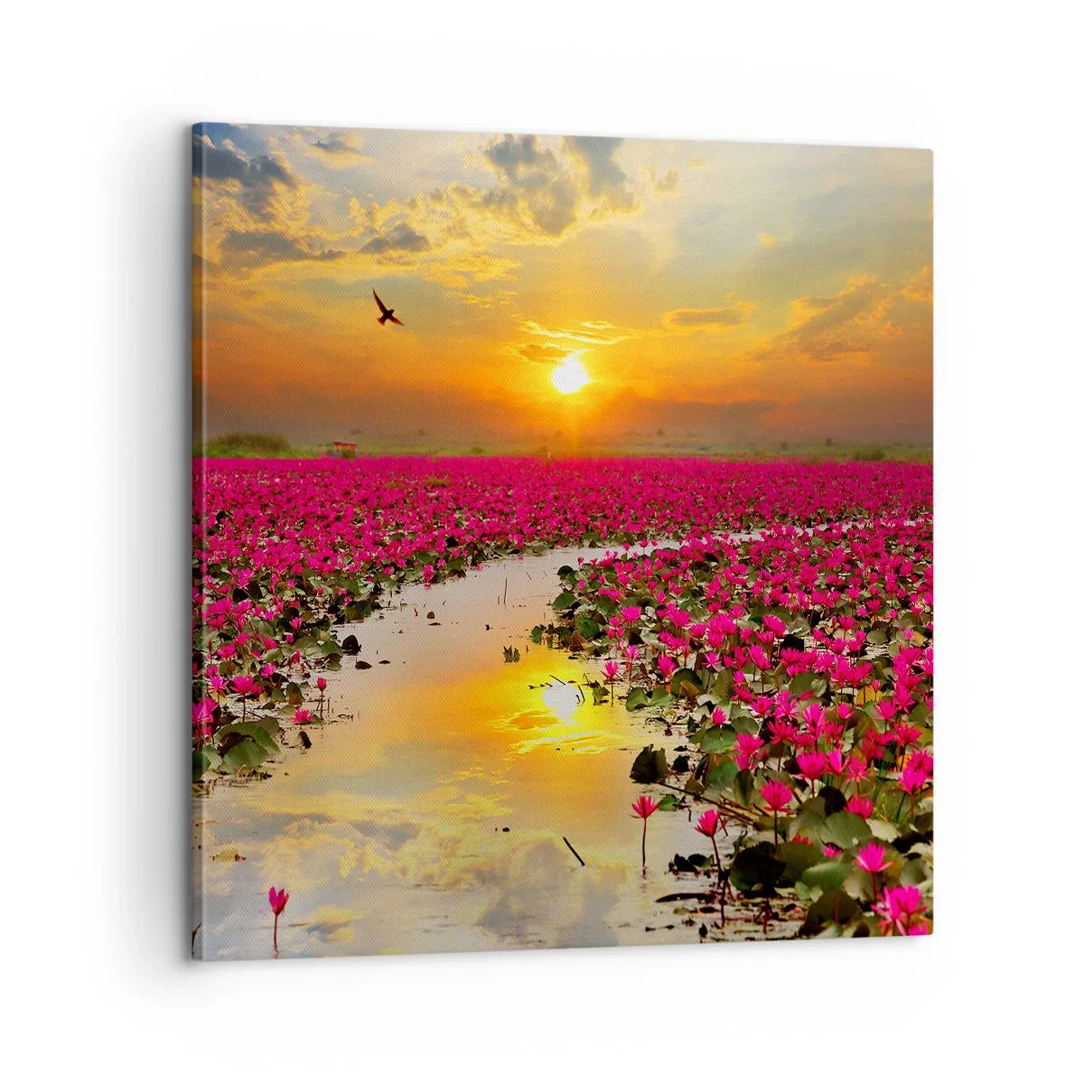 Tablou pe pânză - Viața secretă a lacului - 60x60 cm