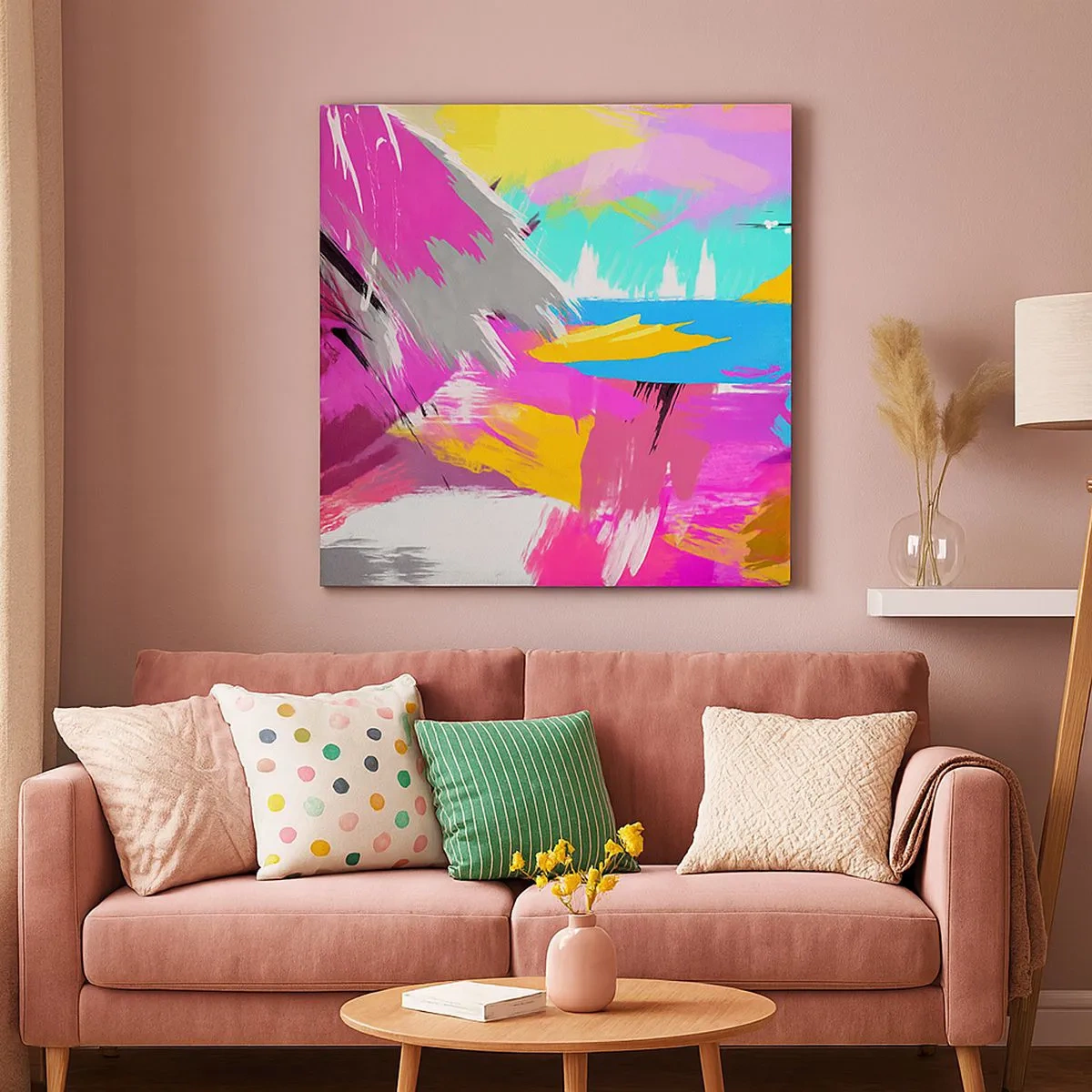 Tablou pe pânză - Mâzgălituri cu pensula - 30x30 cm