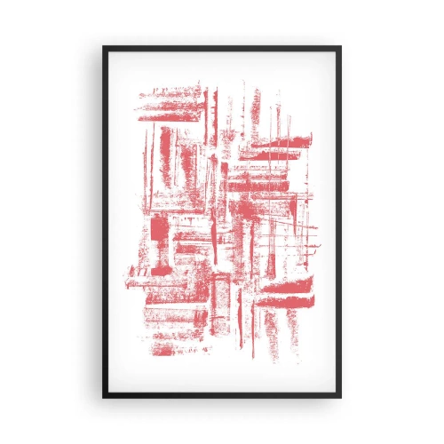 Poster în ramă neagră - Orașul roșu - 61x91 cm