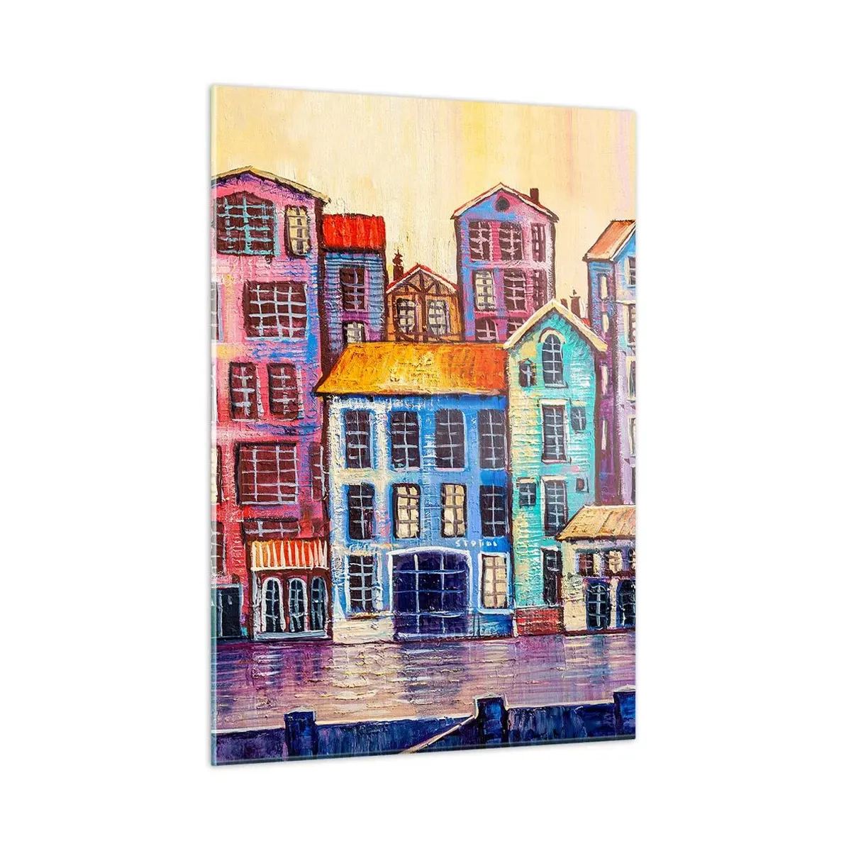 Tablou pe sticlă - Un oraș ca în basm - 50x70 cm