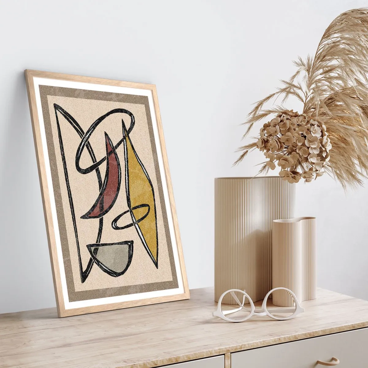 Poster în ramă de stejar deschis - Vertical și orizontal - 61x91 cm