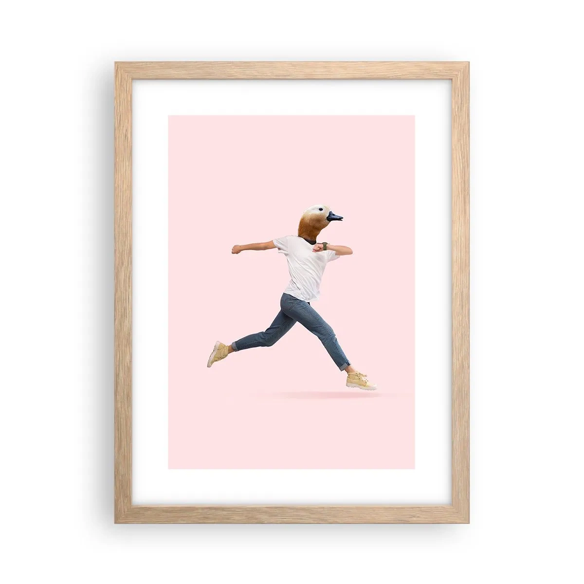 Poster în ramă de stejar deschis - Un strop de absurditate - 30x40 cm