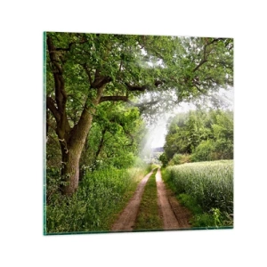 Tablou pe sticlă - Et in Arcadia ego - 40x40 cm