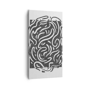 Tablou pe pânză - Abstracție: dansul bucuriei - 55x100 cm