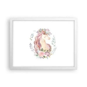 Poster în ramă albă - O invitație în lumea basmelor - 40x30 cm
