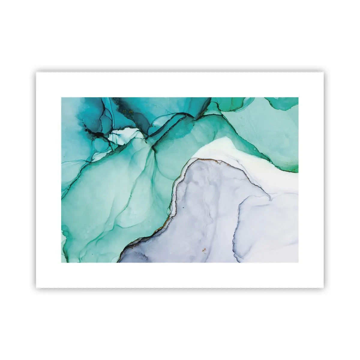 Poster - Studiu în turcoaz - 40x30 cm