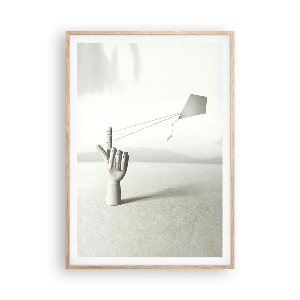 Poster în ramă de stejar deschis - Încercare de forță - 70x100 cm