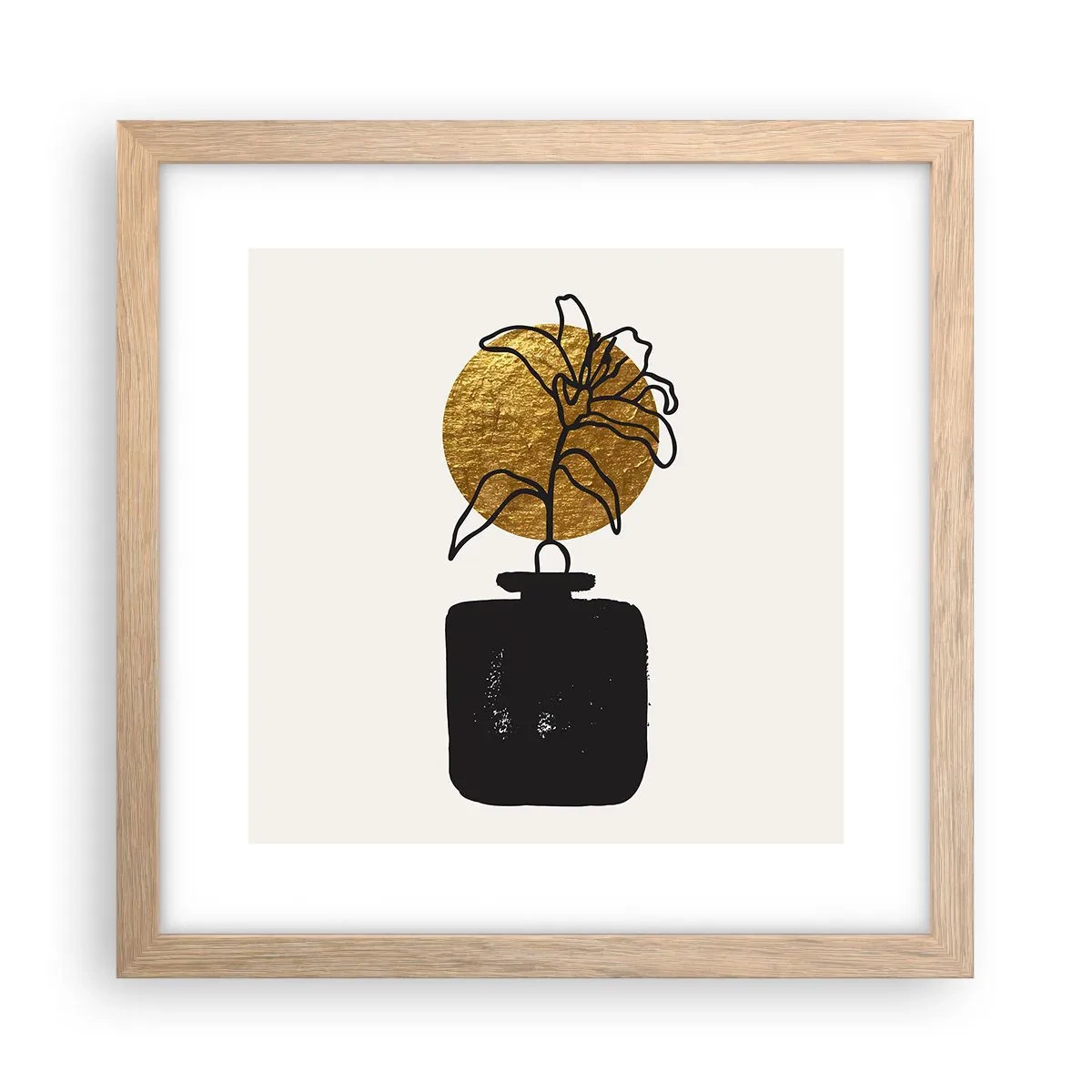 Poster în ramă de stejar deschis - Cât cântărește aurul? - 30x30 cm