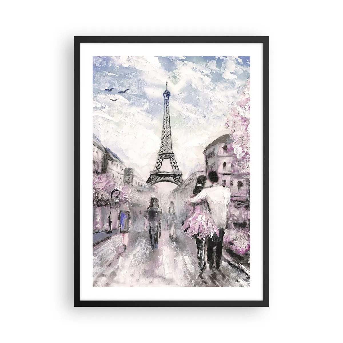 Poster în ramă neagră - Dacă ar fi să te îndrăgostești, atunci doar de... - 50x70 cm