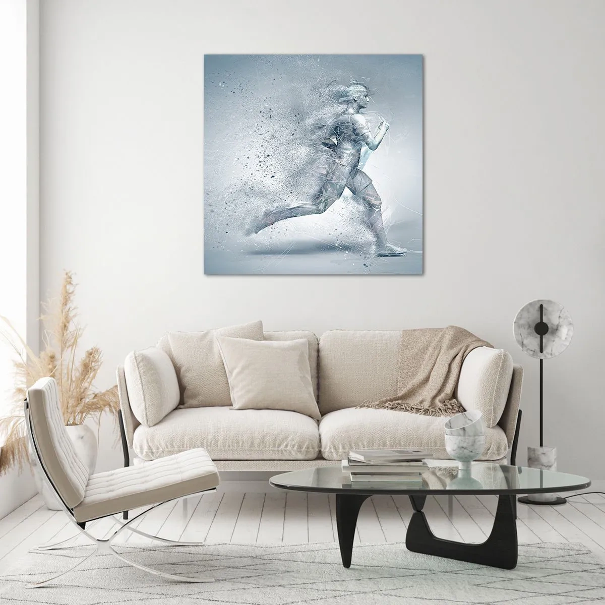 Tablou pe sticlă - Energie pură cristalină - 60x60 cm