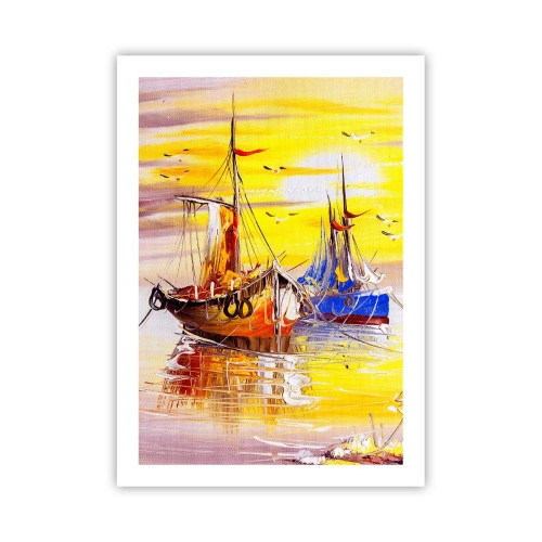 Poster - O binemeritată odihnă în port - 50x70 cm