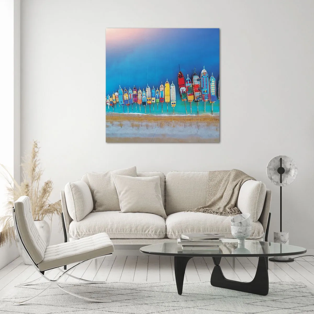 Tablou pe sticlă - Din perspectiva unei păsări - 70x70 cm