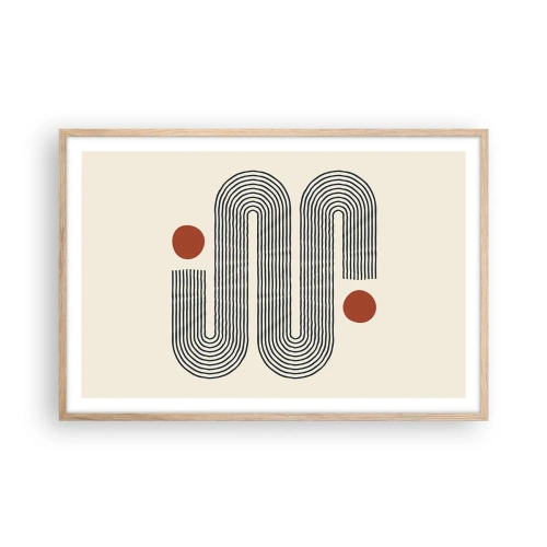 Poster în ramă de stejar deschis - De la început până la sfârșit - 91x61 cm