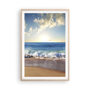 Poster în ramă de stejar deschis - Mișcare și liniște în același timp - 61x91 cm