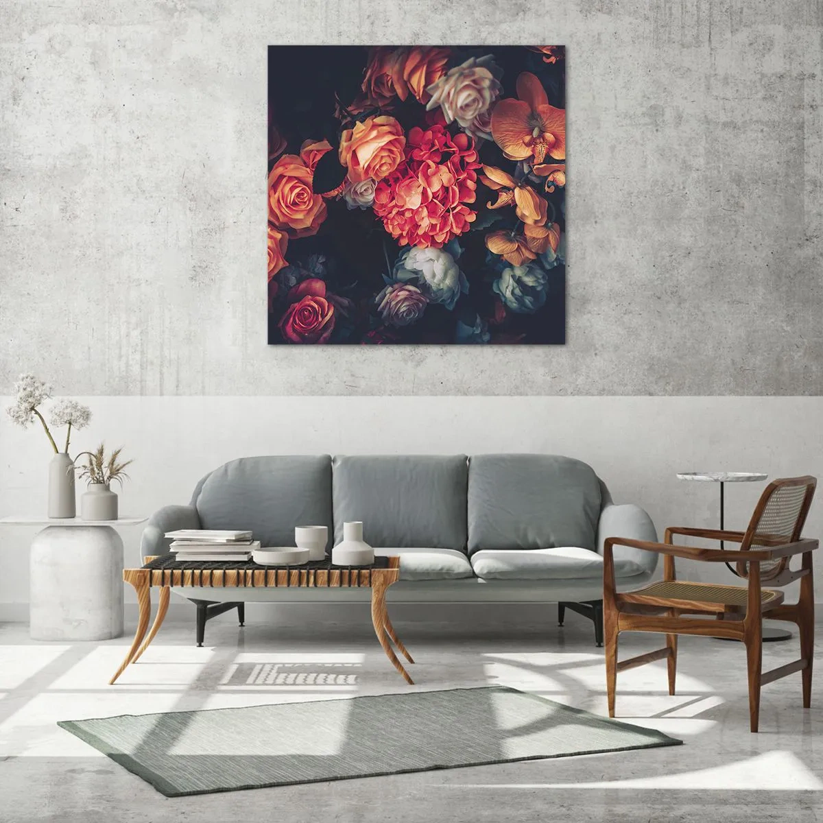 Tablou pe sticlă - Ca la maeștri olandezi - 70x70 cm