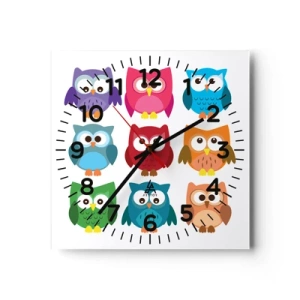 Ceas de perete - Ceas pe sticlă - Diferențele pot fi amuzante - 30x30 cm