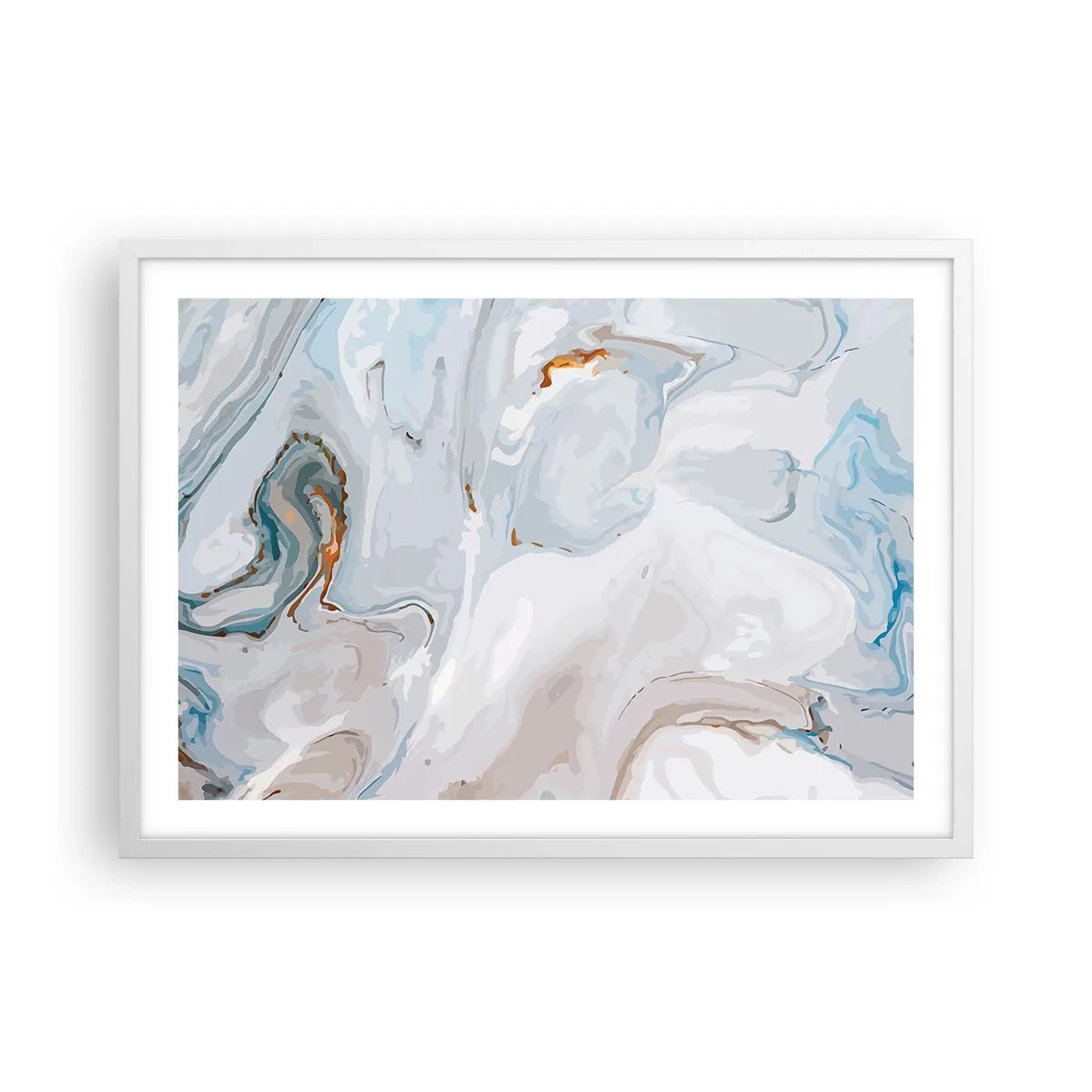 Poster în ramă albă - Albul ridicat - 70x50 cm