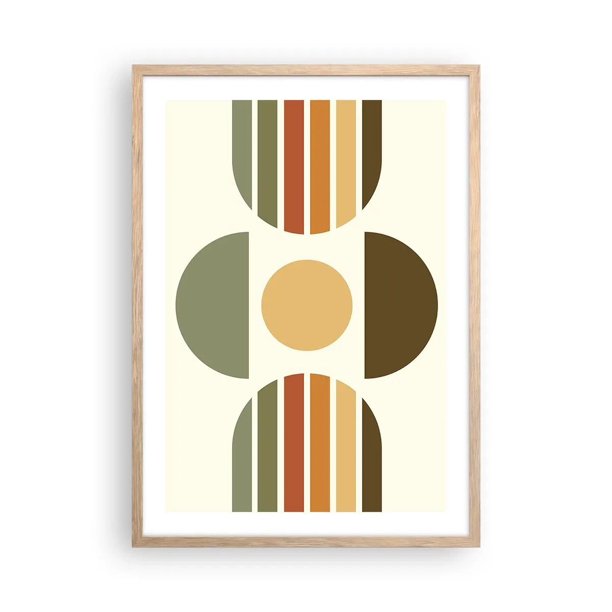 Poster în ramă de stejar deschis - În culorile pământului - 50x70 cm