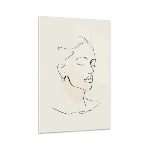 Tablou pe sticlă - Cu o linie sigură - 70x100 cm