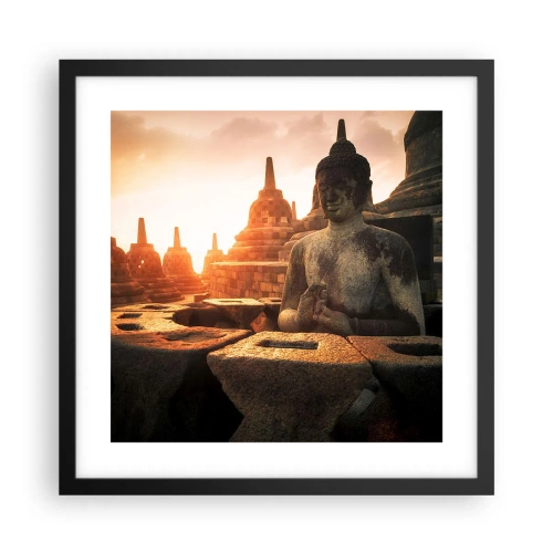 Poster în ramă neagră - Vreme de mare înțelepciune - 40x40 cm