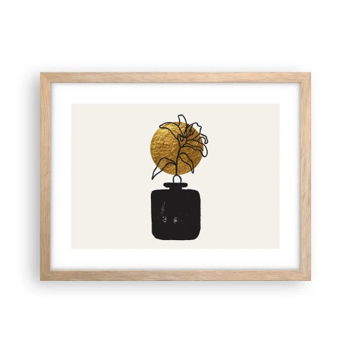 Poster în ramă de stejar deschis - Cât cântărește aurul? - 40x30 cm