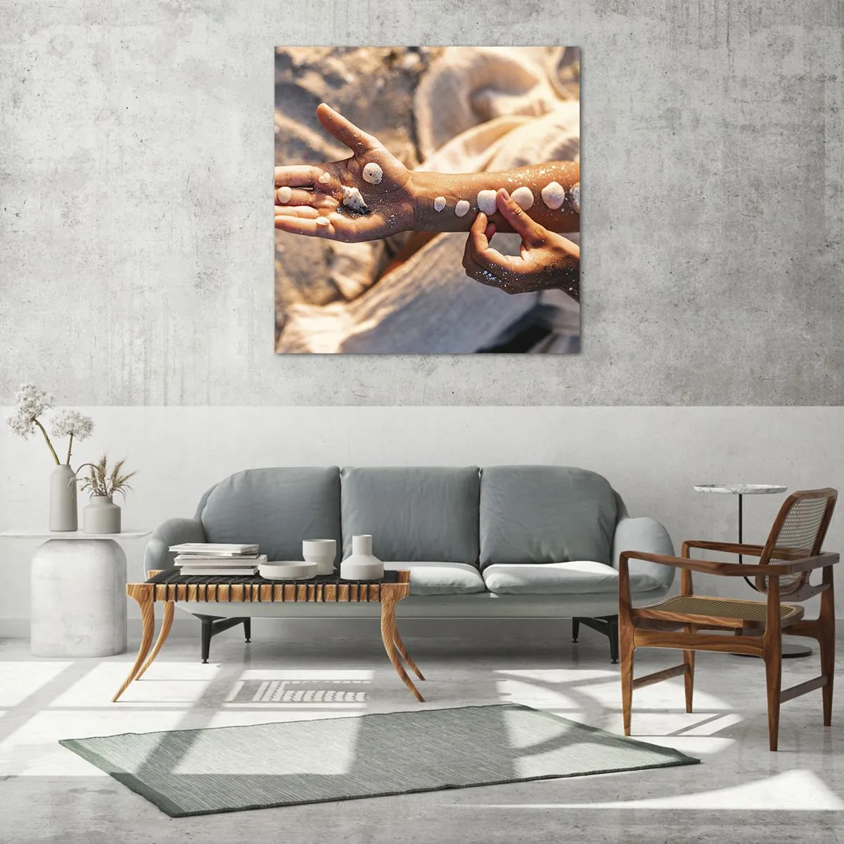 Tablou pe sticlă - Frumusețe la îndemână - 30x30 cm