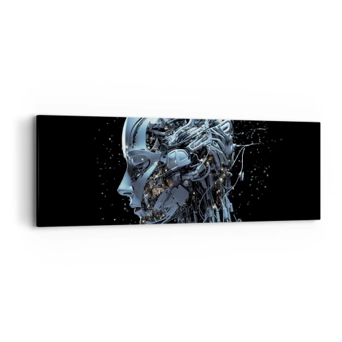 Tablou pe pânză - Tehnologia este o femeie - 90x30 cm