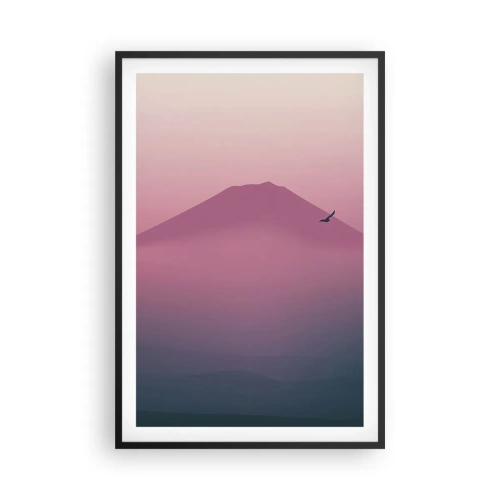 Poster în ramă neagră - Călători deasupra norilor - 61x91 cm