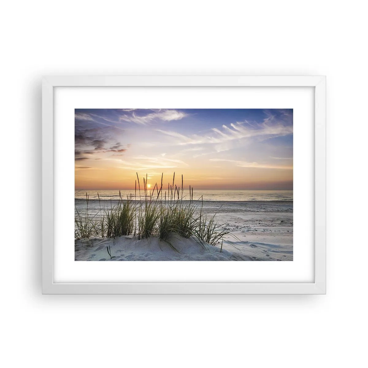 Poster în ramă albă - Privește, gândește, simte - 40x30 cm