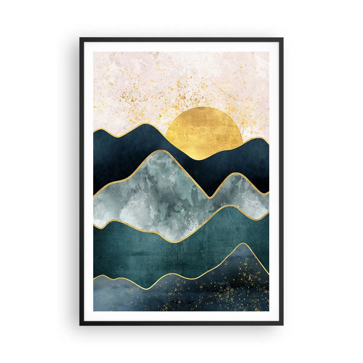 Poster în ramă neagră - Dincolo de șapte munți - 70x100 cm