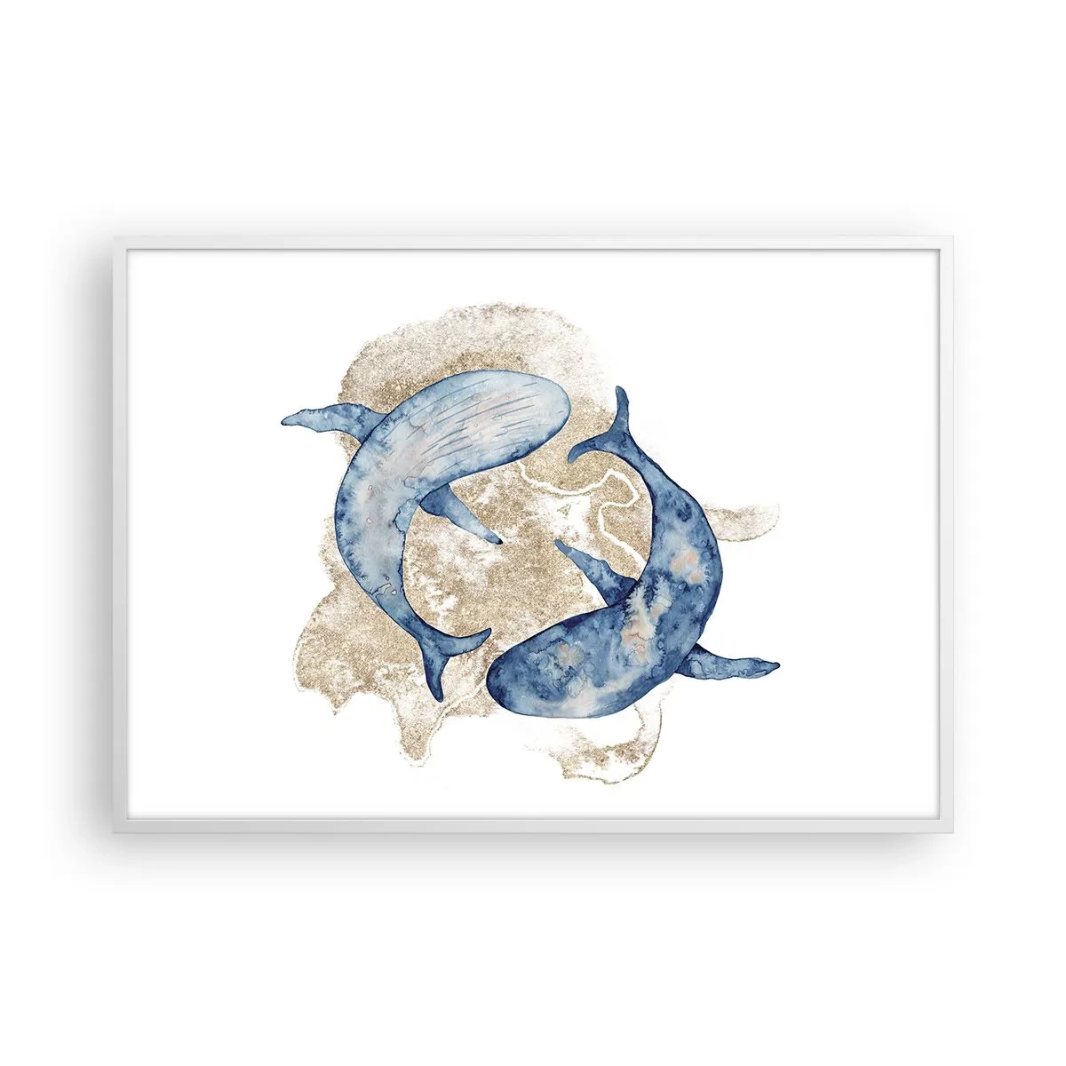 Poster în ramă albă - Prietenie sau iubire? - 100x70 cm