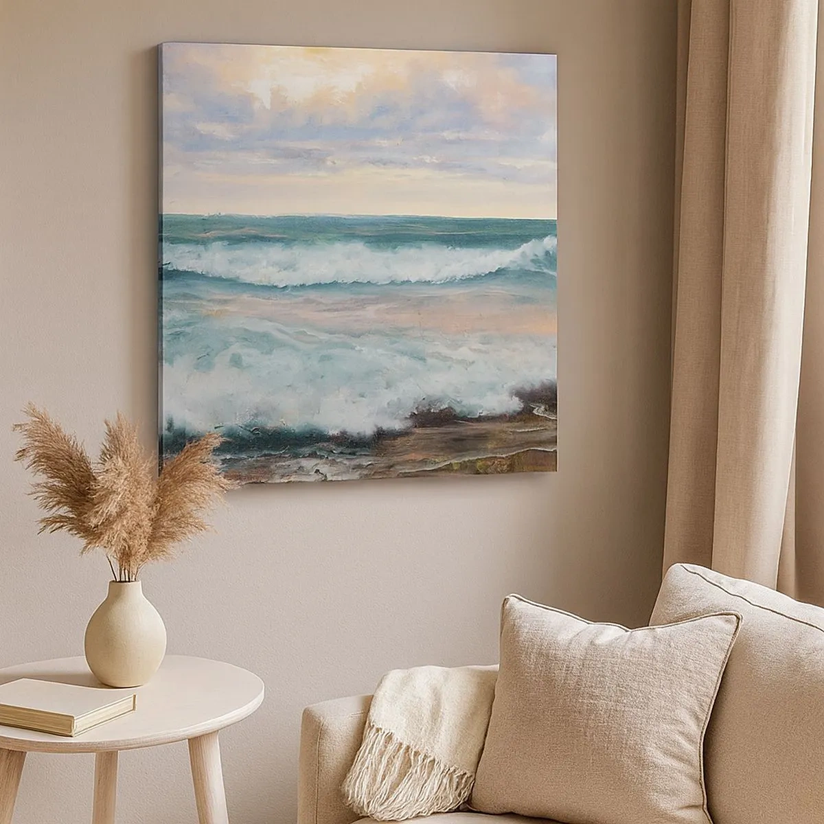 Tablou pe pânză - Aici îți vei alina sufletul - 30x30 cm