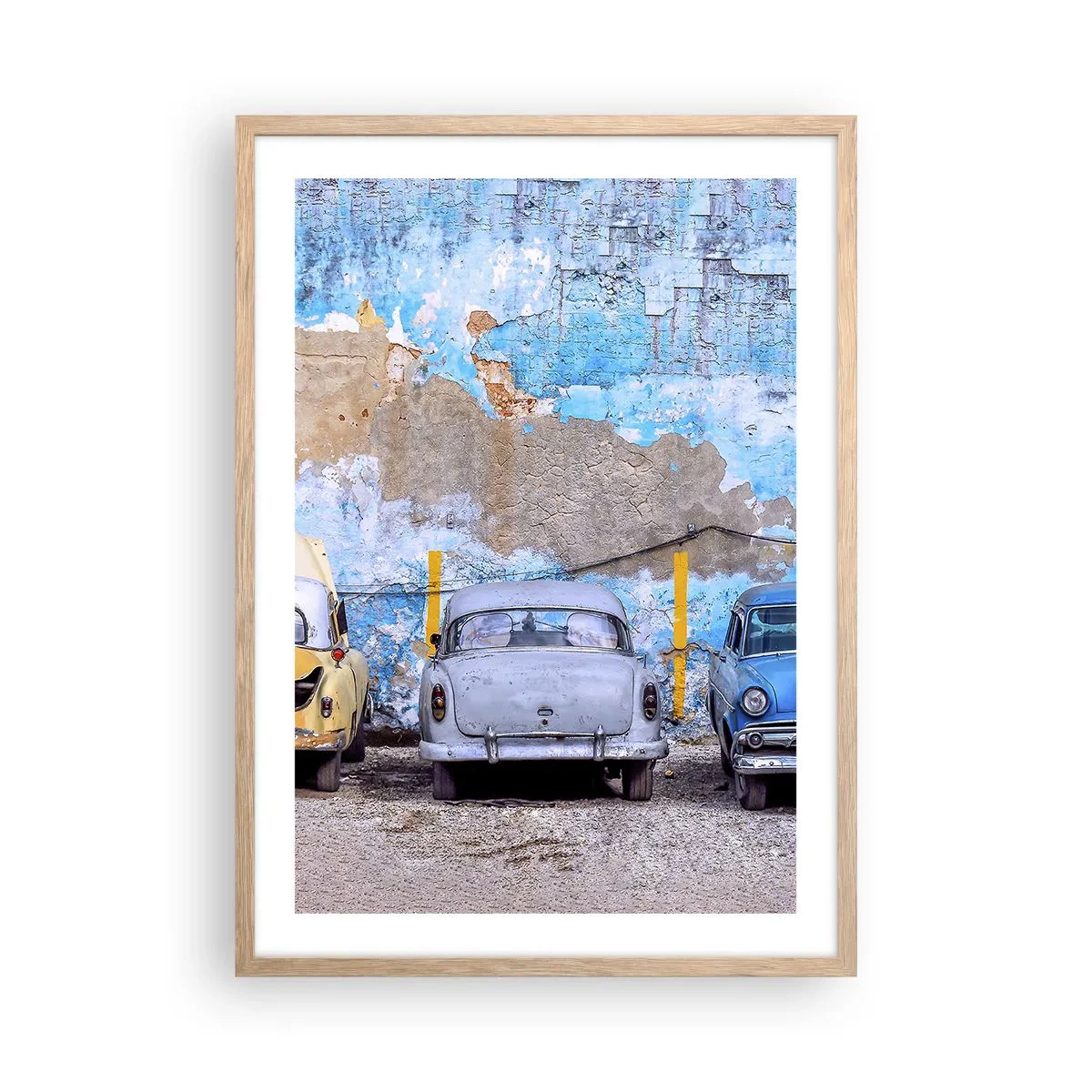 Poster în ramă de stejar deschis - Întâlnirea veteranilor - 50x70 cm