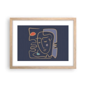 Poster în ramă de stejar deschis - În reverie - 40x30 cm