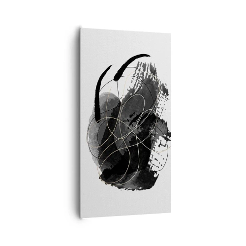 Tablou pe pânză - Provenit din negru - 65x120 cm