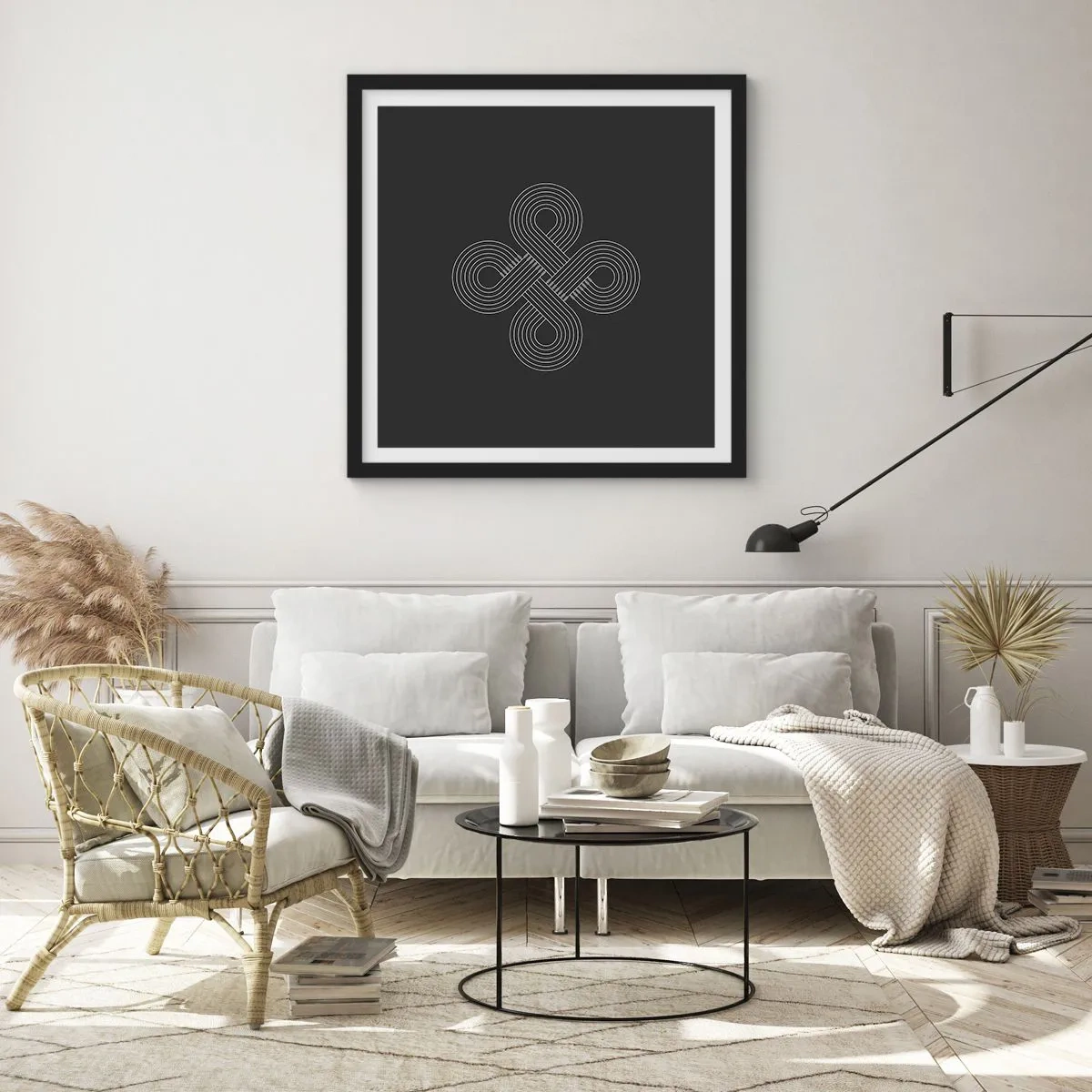 Poster în ramă neagră - În spirit celtic - 60x60 cm