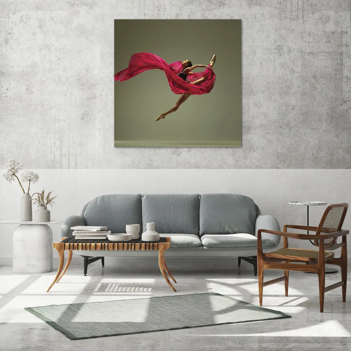 Tablou pe sticlă - Flacără dansatoare - 50x50 cm