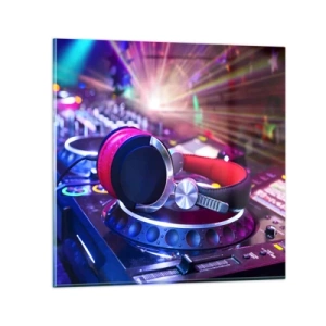 Tablou pe sticlă - Imediat începe distracția - 70x70 cm