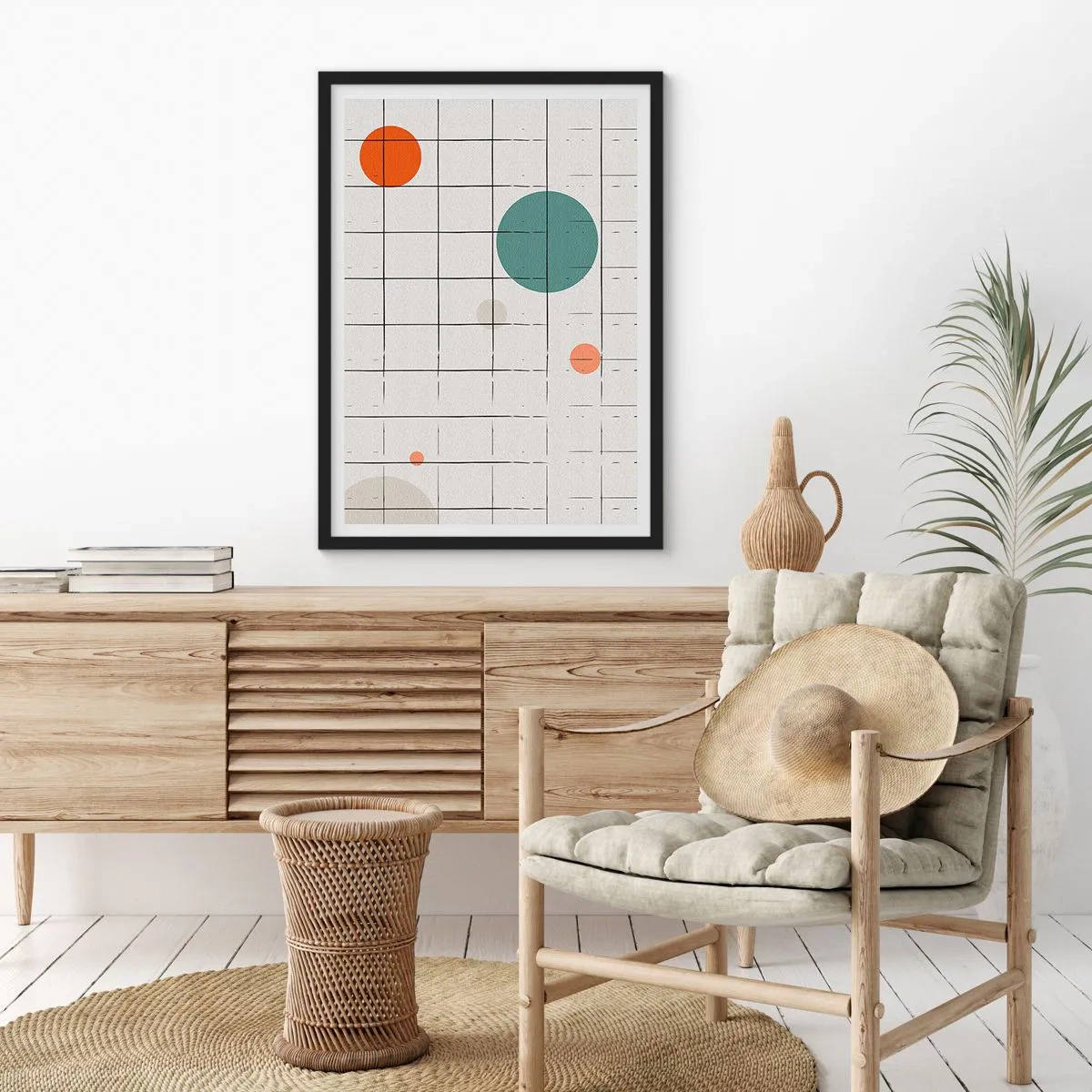 Poster în ramă neagră - În capcană. Noi sau ele? - 40x50 cm