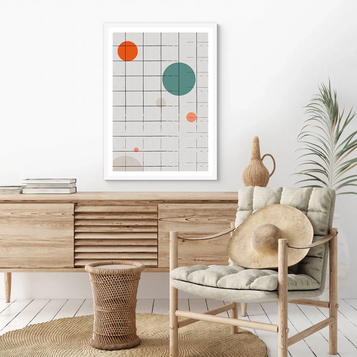 Poster în ramă albă - În capcană. Noi sau ele? - 30x40 cm