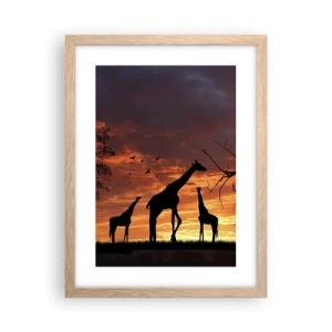 Poster în ramă de stejar deschis - O mică cină cu cei dragi - 30x40 cm